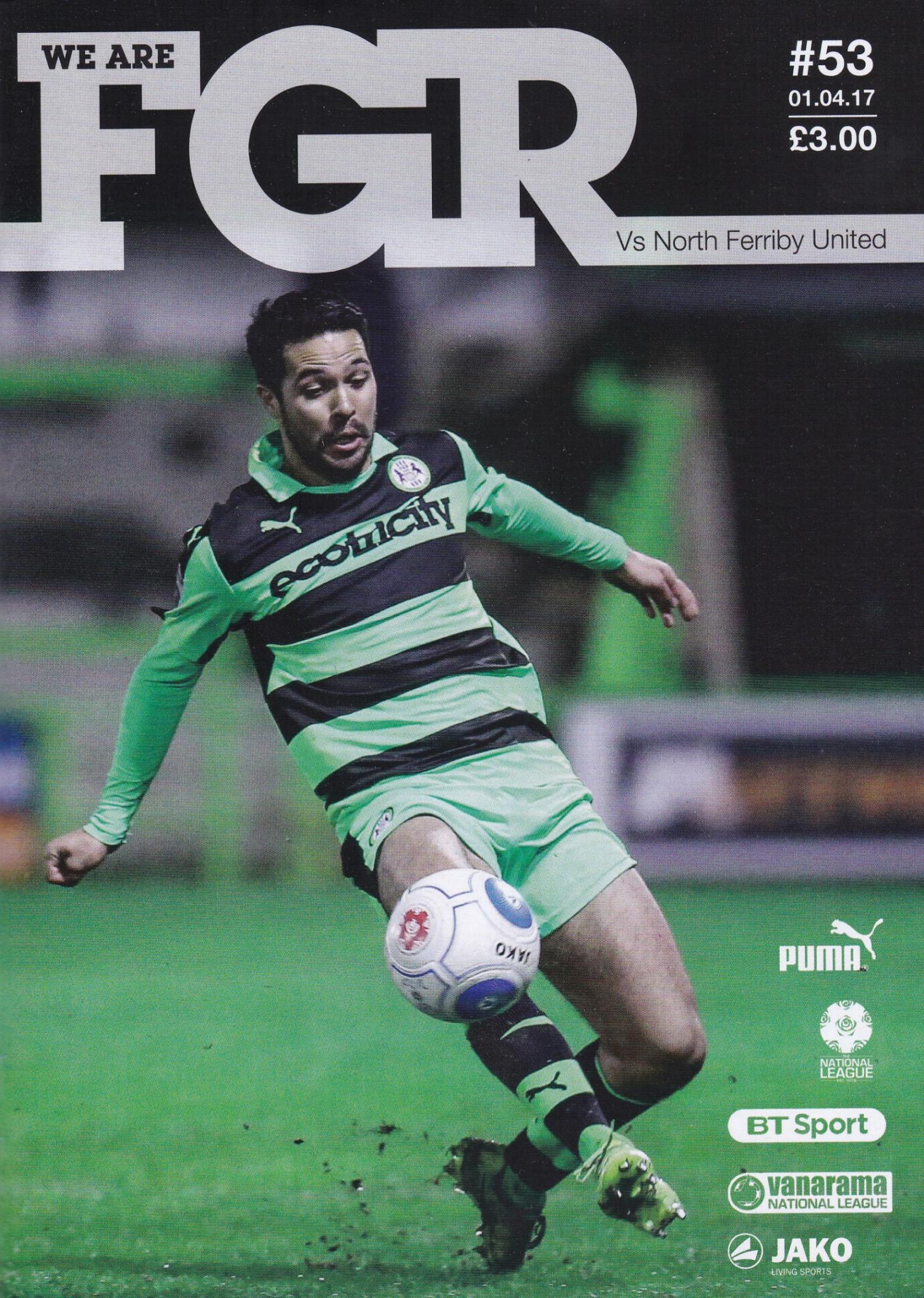 FOREST GREEN ROVERS v NORTH FERRIBY UNITED 2016/17